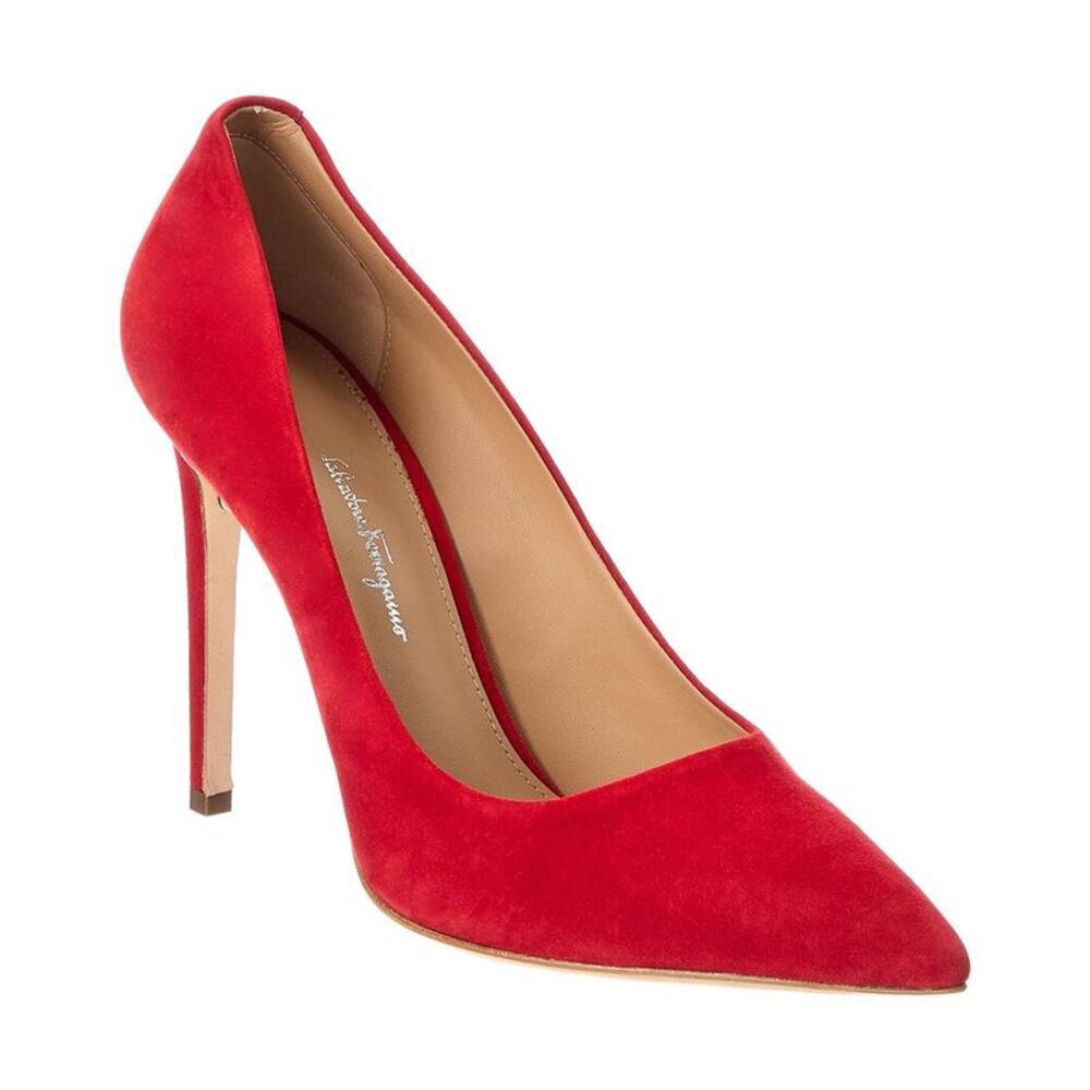 Ferragamo Ilary Suede Pump, Red